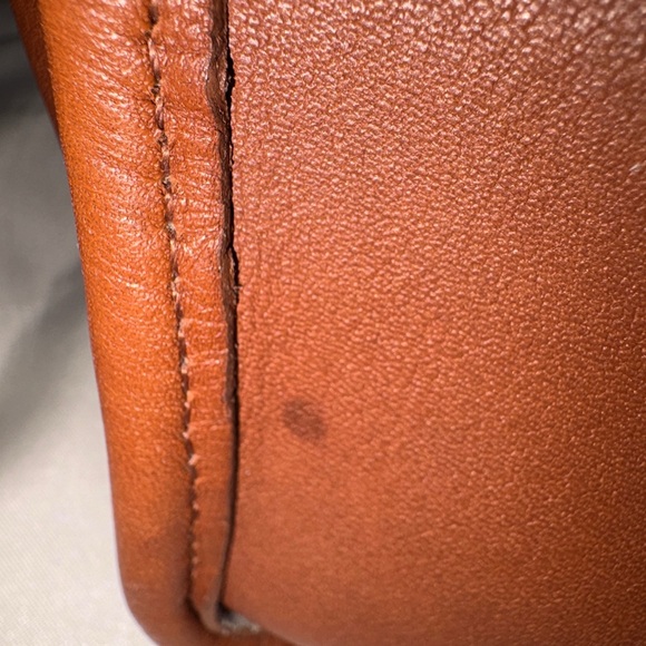 Coach Vintage 1996 Flap Shopper British Tan Leather Shoulder Bag USA - Picture 11 of 14